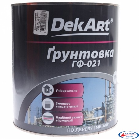 Грунтовка ГФ-021 ДекАрт серая, 2,8кг