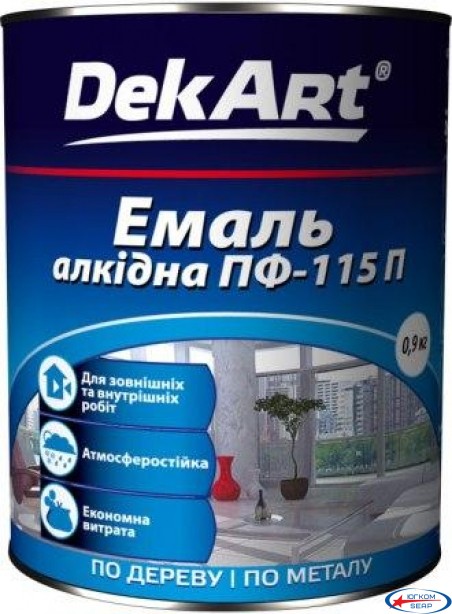 Краска ПФ-115 Декарт черная - 0,9кг
