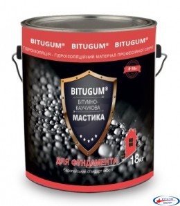 Мастика битумно-каучуковая Bitugum (18кг) Украина фундамент